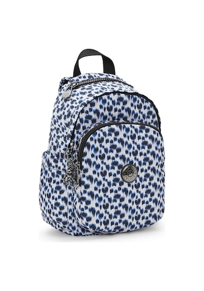 Kipling Kıplıng Delia Mini Küçük Boy Sırt Çantası Desenli Curıous Leopard Beyaz