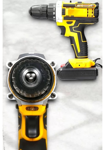 24w Akülü Darbeli Matkap Seti - Çift Bataryalı, Metal Dişli, Led Işıklı, 24 Parça Aksesuar Mh-hs6050-8928