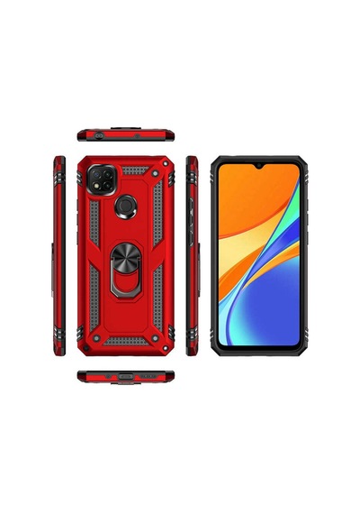 Xiaomi Redmi 9c Uyumlu Kılıf Sofya Yüzüklü Silikon Kapak - Rose
