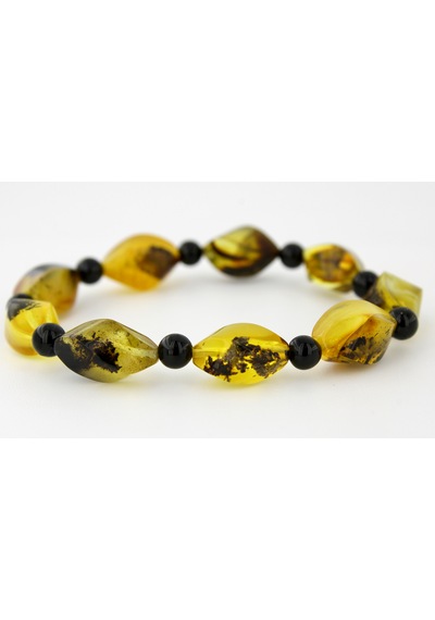 Kehribar Bileklik Özel Tasarım Ambergold Blk23-34 Çok Renkli