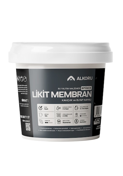 Alkoru 1 Kg Bitüm 1k Likit Membran Kauçuk Ve Elyaf Katkılı Yalıtı Alkoru 1 Kg Bitüm 1k Likit Membran Kauçuk Ve Elyaf Katkılı Yalıtı