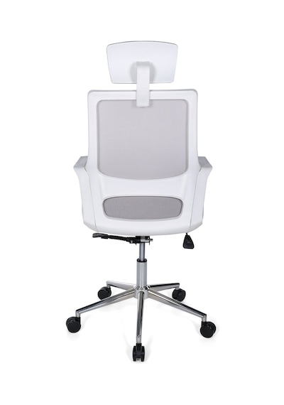 Ofisbazaar Lizz Beyaz Fileli Yönetici Koltuğu Ergonomik Başlıklı Ofis Koltuğu Gri Gri