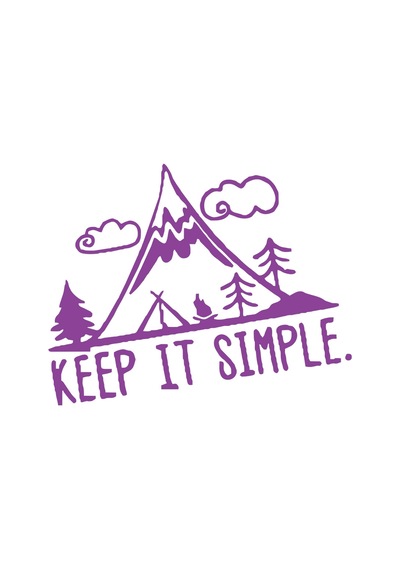 Keep It Simple Kamp Araba Stickeri 17x17 Cm Mor