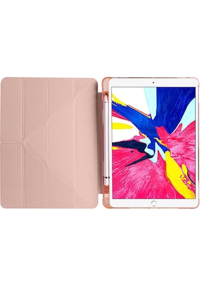 Samsung Galaxy Uyumlu Tab S6 Lite Sm-p610 10.4" Kılıf Kalem Bölmeli Standlı Katlanabilir Kalemlikli Silikon Kılıf