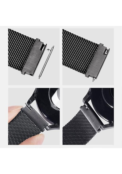 Polham Çelik Milano Loop Samsung Galaxy Uyumlu Watch 20mm Ve Huawei Gt2 Gt3 Magic 2 42mm İçin Kordon Kayış