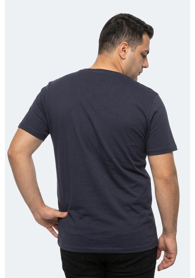 Slazenger Rıvaldo Jmb Erkek Büyük Beden Lacivert Tişört