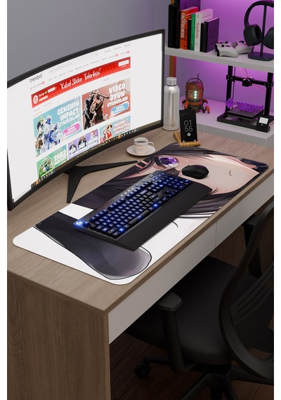 Bunny Girl Senpai Anime V5 - 90x40 Xxl Gaming Kauçuk Kaymaz Taban Mouse Pad Fare Altlığı