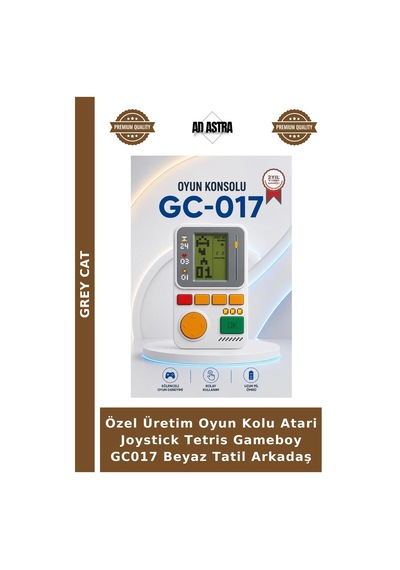 Özel Üretim Oyun Kolu Atari Joystick Tetris Gameboy Gc017 Beyaz Tatil Arkadaş