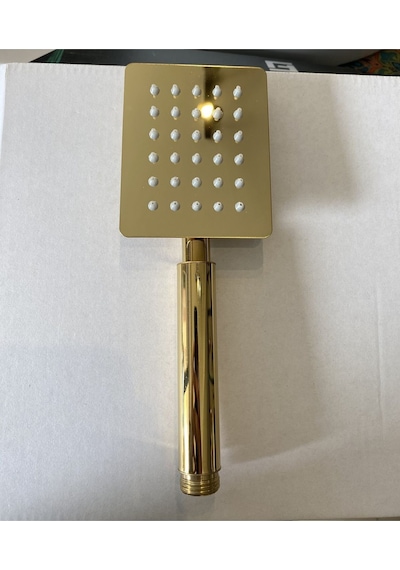 İsaoğlu Yapı Gold Duş Seti Altın Duş Sistemi Büyük Metal Tepe Duş Yağmurlama Sistem Batarya Dahil Set Gold