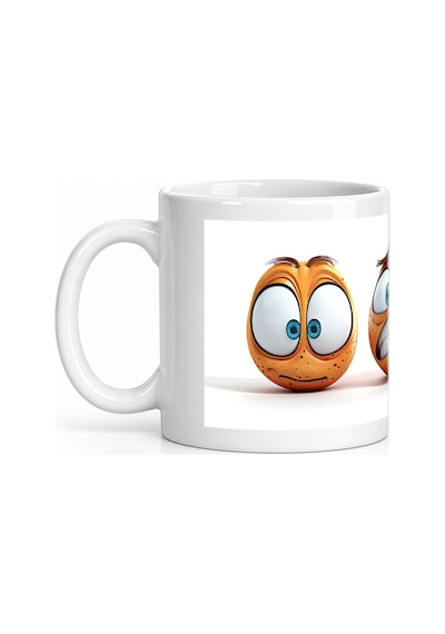 Seramik Kupa Komik Karakterler Baskılı 300 Ml Hediyelik Kahve Çay Beyaz