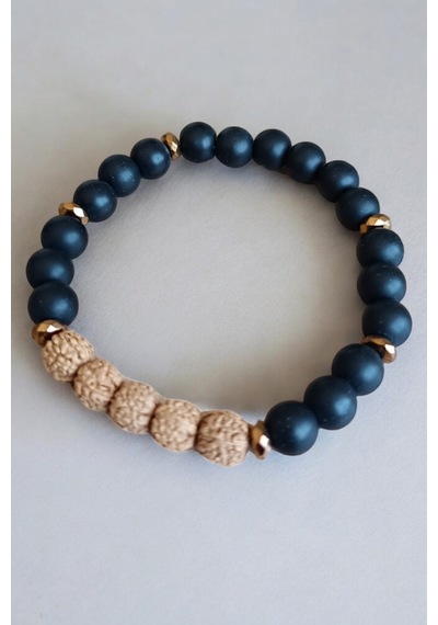 Rudraksha Bileklik Mat Oniks Taşı Bileklik Orijinal Gerçek Doğal Taş Erkek Bileklik Kadın Bileklik Rudraksha Bileklik Rudraksha Bileklik