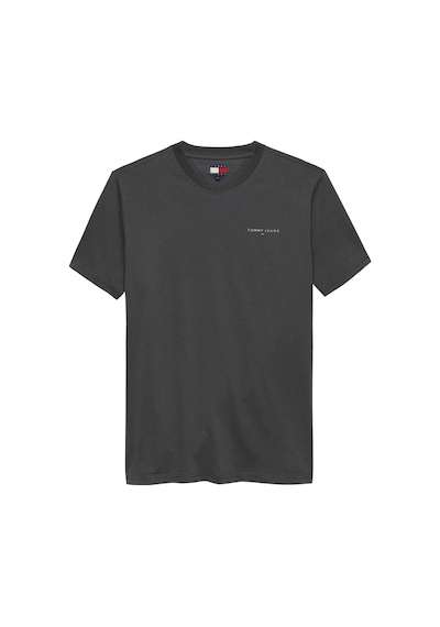 Tommy Hilfiger Tjm Slim Linear Chest Pamuklu Gri Erkek T-shirt-12260 Siyah