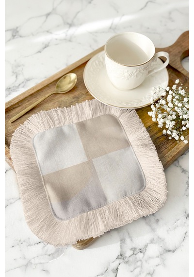 Modern Minimal Kare Püsküllü Sunum Peçetesi - Pastel Geometrik İskandinav Krem Bardak Altlığı Mendil Açık Taş Leylak Modern Minimal Kare Püsküllü Sunum Peçetesi - Pastel Geometrik İskandinav Krem Bardak Altlığı Mendil Açık Taş Leylak