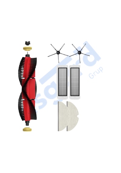Roborock S50 S55 S5 Max S6 S6 Maxv Uyumlu 1 Ana Fırça 2 Yan Fırça 2 Filtre 2 Mop Pkt-iasgf0000699