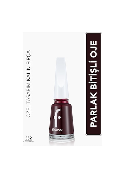 Flormar Nail Enamel Mineralli Klasik Parlak Oje 352 Blackstar Red