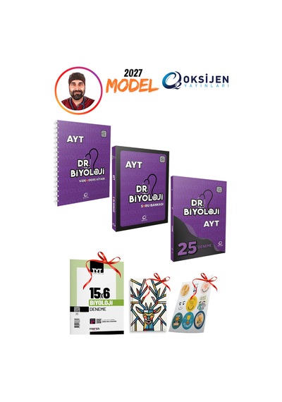 2027 Model Oksijen Yayınlar Dr Biyoloji Ayt Video Ders Kitabı + Soru Bankası + 25 Deneme 3lü Ayt Set
