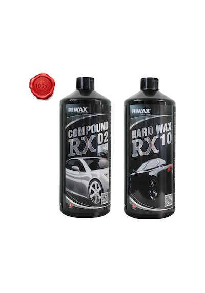 Riwax 2'li Pasta Cila Seti Rx02 Kalın Pasta + Rx10 Boya Koruma 1 Kg Profesyonel Araç Yüzey Bakımı