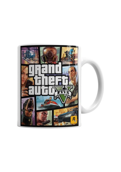 Grand Theft Auto 5 Gta V Kupa Bardak Porselen No35060 Karışık