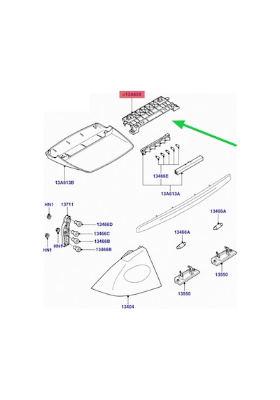 Ford Focus Mondeo Bagaj Stop Lambası Alt Plastik Braketi - Stop Yuvası 1s71f13a624ab