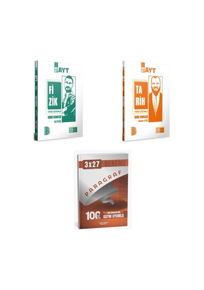 2027 2027 Benim Hocam Ayt Fizik + Tarih Video Çözümlü Soru + Anla Kazan Paragraf Deneme 3'lü Set