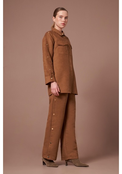 Ftz Women Kadın Süet Takım Camel 31276 Camel