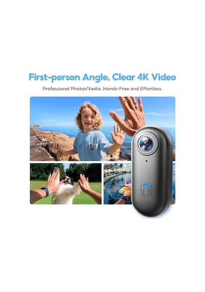 Castu H88 Mini 4k Wifi Giyilebilir Manyetik Aksiyon Kamerası 32gb Hafıza Kartlı Set Çok Renkli