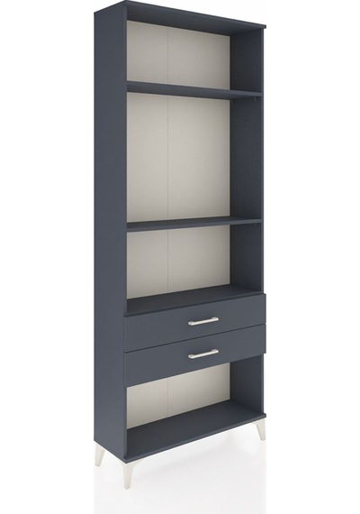 Arges Dolap 3 Raflı 2 Çekmeceli 88x30x221 Antrasit-antrasit Antrasit