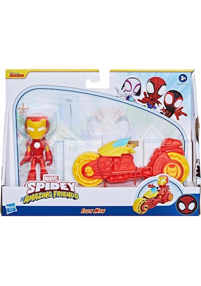 Spider And His Amazing Friends Motosiklet Ve Figür İron Man F9346