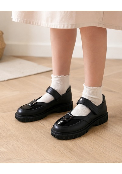 Rks Shoes Kız Çocuk Siyah Günlük Ayakkabı Model 7