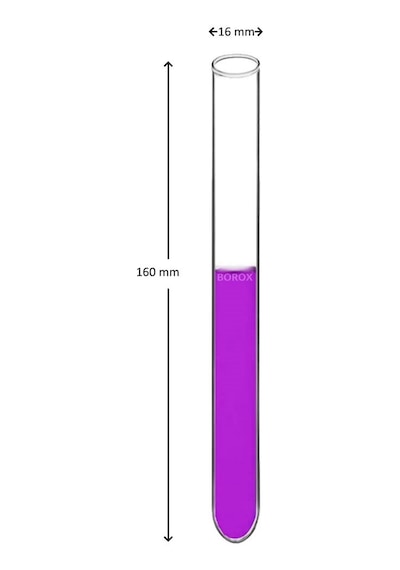 Cam Deney Tüpü (Test Tube) - 20 Adet/Paket - 16X160 Mm
