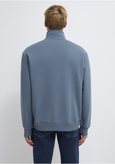 Mavi - Yarı Fermuarlı Mavi Basic Sweatshirt 0s10419-80889 Mavi