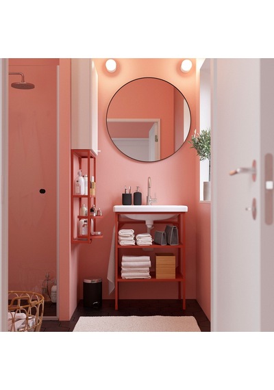 Ikea Lindbyn Yuvarlak Ayna 80 Cm Siyah