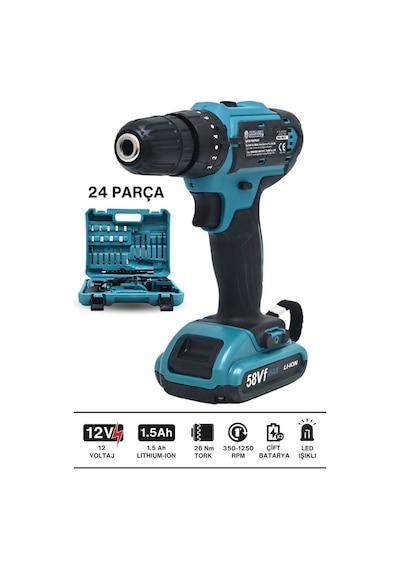 Mur-Cell MUR-9022 12V Şarjlı Matkap