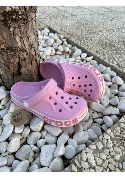 Huzurlu Adımlar Yandan Yazılı Rahat İthal Terlik Pembe