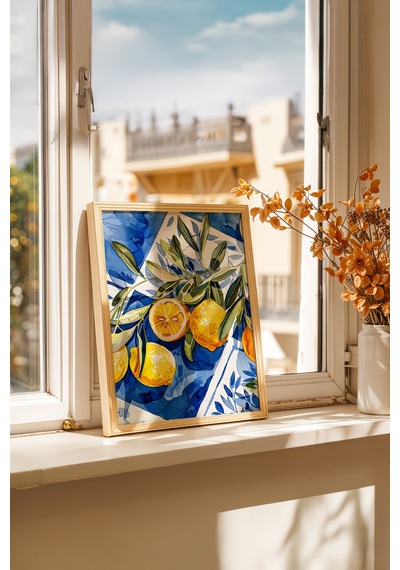 Modern Mutfak Estetiği Ahşap Çerçeveli Poster Tablo 13 Ahşap 01