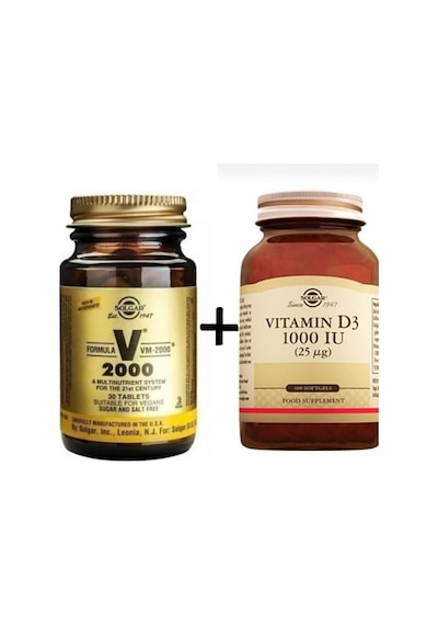 Solgar Vm 2000 Multivitamin 30 Tablet Solgar Vitamin D3 1000 Iu 1
