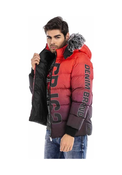 Cipo & Baxx Cm190 Erkek Kırmızı Kürklü Şişme Mont Kırmızı