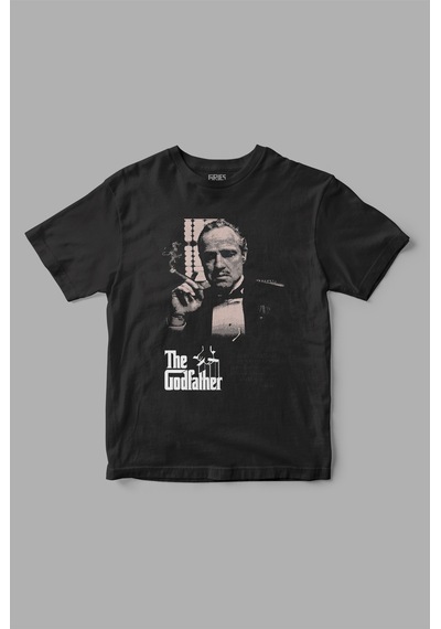 The Godfather Baskılı Tişört Siyah