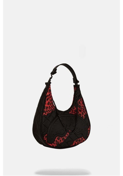 Sprayground Leopar Zincir Omuz Çantası, Sınırlı Sayıda Kırmızı