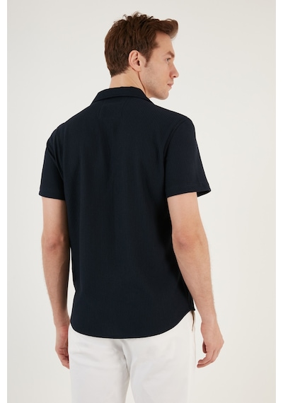 Buratti Pamuk Karışımlı Apaş Yaka Kısa Kollu Regular Fit Erkek Gömlek Cf24S115882 Lacivert Buratti Pamuk Karışımlı Apaş Yaka Kısa Kollu Regular Fit Erkek Gömlek Cf24S115882 Lacivert