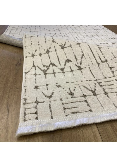 Hoom Rugs Terrace 8204 Beyaz Hav Toz Vermez Dekoratif Kilim