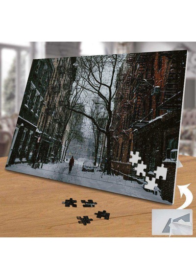 Karlı, Sokak Arası Görüntüsü 240 Parça Puzzle Yapboz-1209401