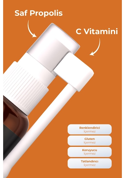 Voop Propolis C Vitamini Damlalıklı Sprey Takviye Edici Gıda 20 ML