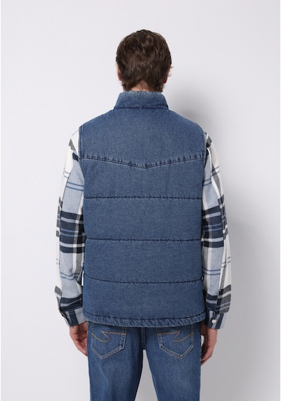 Colin's Colins Regular Fit Dik Yaka Çıtçıtlı Astarlı Erkek Mavi Yelek Cl1076649 Q1.v1 Dn43745 Denim Colin's Colins Regular Fit Dik Yaka Çıtçıtlı Astarlı Erkek Mavi Yelek Cl1076649 Q1.v1 Dn43745 Denim