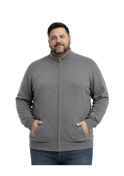 Battalmoda Erkek Büyük Beden Füme Basic Cepli Triko Hırka 3xl-4xl-5xl-6xl Battalmoda Erkek Büyük Beden Füme Basic Cepli Triko Hırka 3xl-4xl-5xl-6xl
