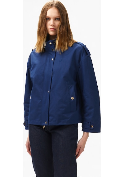 Nautica Kadın Lacivert Regular Fit Dik Yaka Montdüz55j016t