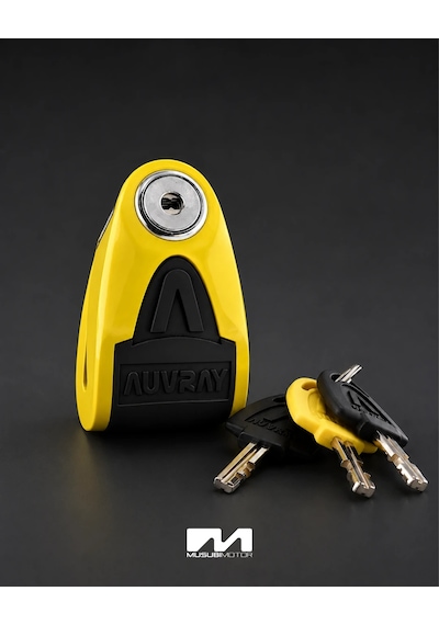Auvray B-lock 06 Alarmlı Disk Kilidi 6 Mm 120db Sarı