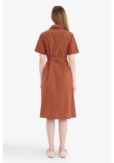 Defacto A Kesim Poplin Midi Elbise E7114ax26spbr228 Bordo-br228