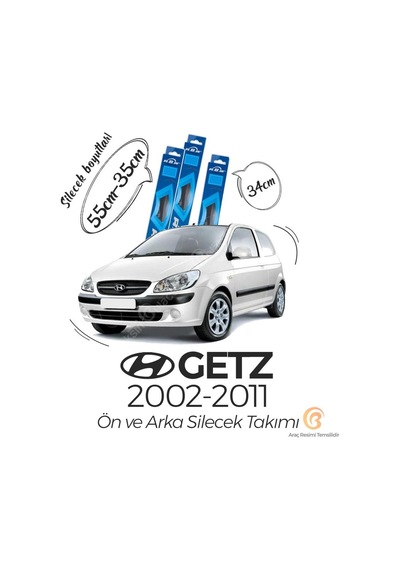Hyundai Getz Ön Arka Sileceği Seti (2002-2009) RBW