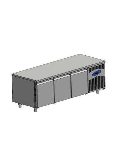 Karacasan Endüstriyel 304 Çelik Kaliteli 632 Lt 235 Cm Üç Kapılı Tezgah Tipi Et Balık Dolabı Dolabı Cs-tek 4 - 700 Cm-ebl